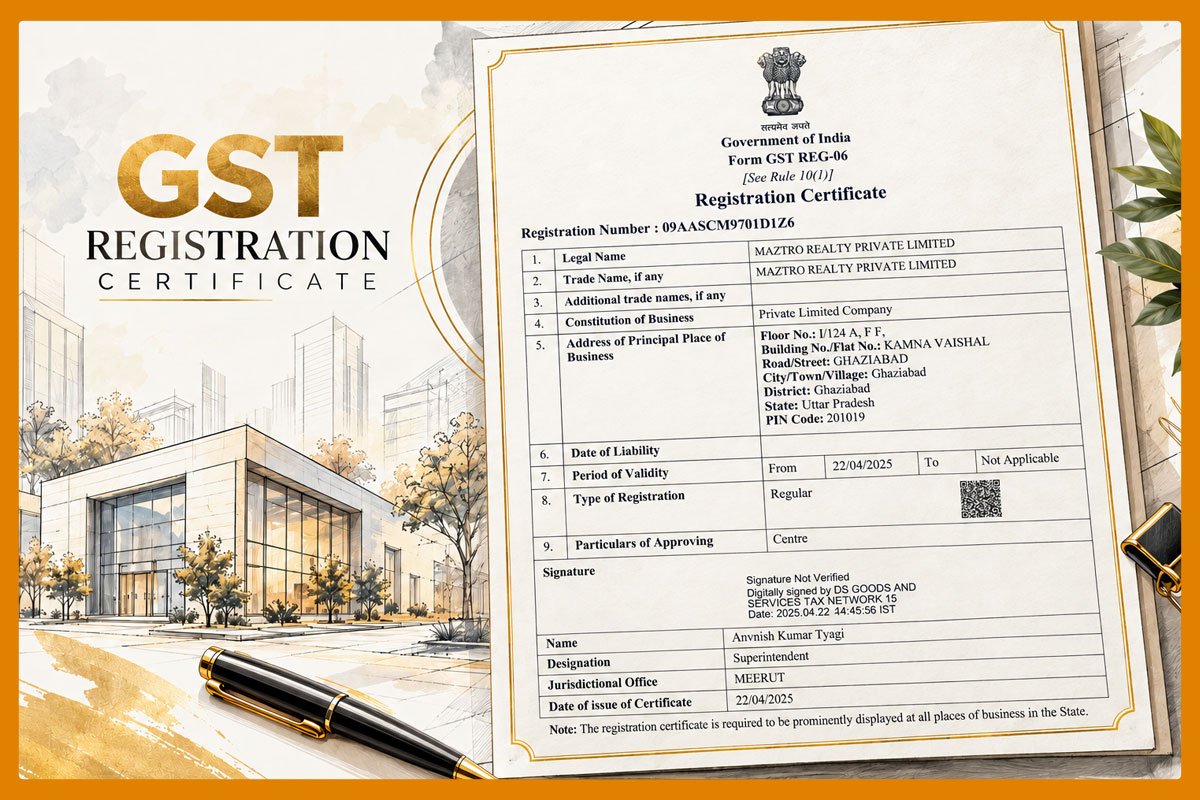 GST CERTIFICATE MAZTRO REALTY PVT LTD
